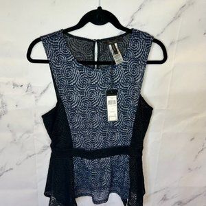 BCBG Maxazria Seren Peplum Blouse